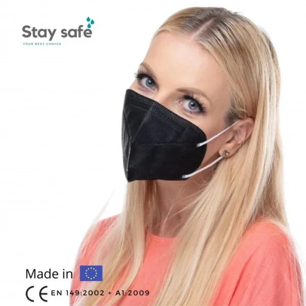 EU Respiratorius FFP2 GOOD MASK GM2 - 10 vnt. JUODOS SPALVOS