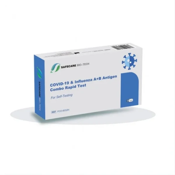 Greitasis SARS-CoV-2 (Covid-19) ir gripo (A+B) antigenų sudėtinis testas, 1 vnt.